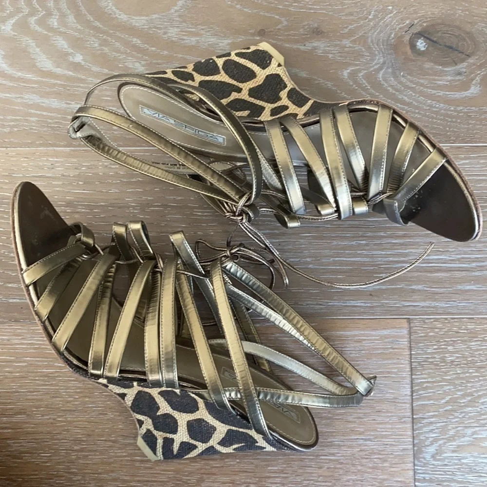 Via Spiga Giraffe Print Wedge Sandal | 10M
